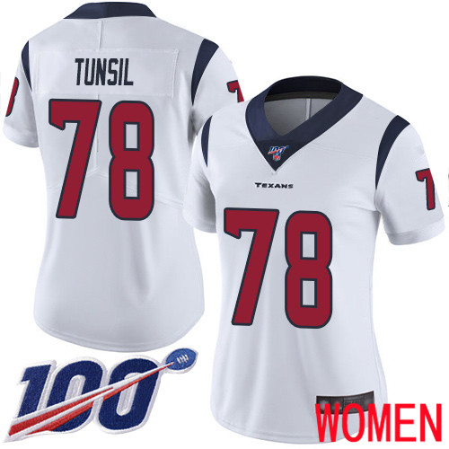 Houston Texans Limited White Women Laremy Tunsil Road Jersey NFL Football #78 100th Season Vapor Untouchable